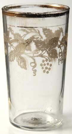 Decoration 806 Clear (Gold Trim) 8 Oz Flat Tumbler