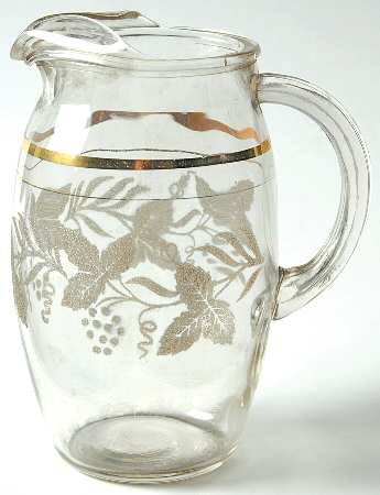 Decoration 806 Clear (Gold Trim) 36 Oz Ice Lip Pitcher