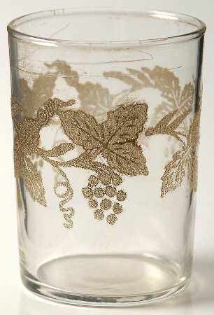 Decoration 806 Clear (Gold Trim) 4 Oz Flat Tumbler