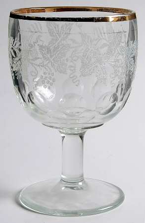 Decoration 806 Clear (Gold Trim) Water Goblet