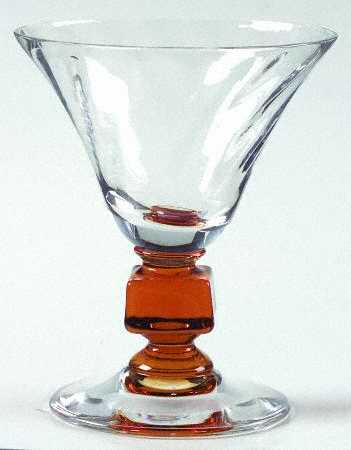 934-3(Amber Stem-Swirl Optic) Liquor Cocktail
