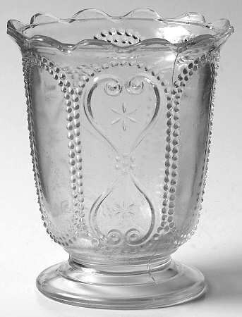 Beaded Oval and Scroll Clear Open Spooner