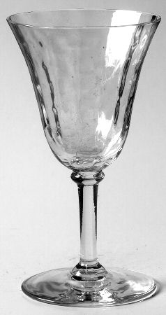 355 (Block Optic) Wine Glass