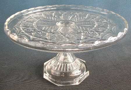 Star in Honeycomb Clear Cake Stand