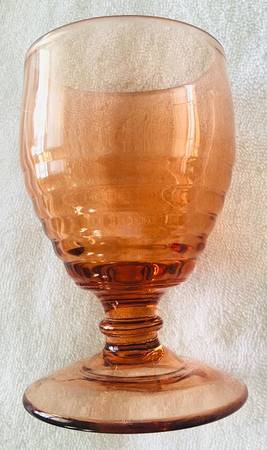 575-8 Amber Low Water Goblet