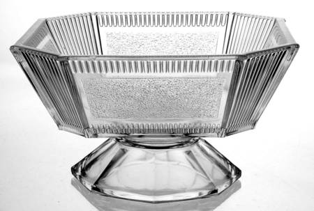 Pleat and Panel Clear 7" Compote No Lid