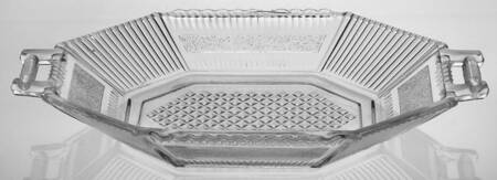 Pleat and Panel Clear Pickle Dish
