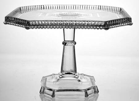 Pleat and Panel Clear Cake Stand