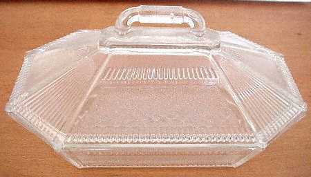 Pleat and Panel Clear Butter Dish