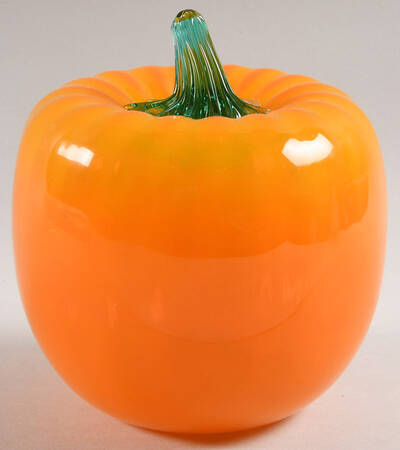 Blenko Fruits & Vegetables #9355L 6" Large Pumpkin