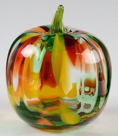 Blenko Fruits & Vegetables #9355L 6" Large Pumpkin