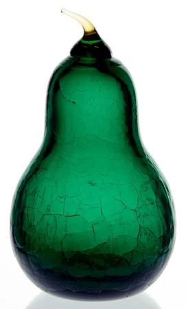 Blenko Fruits & Vegetables #9351 7" Crackled Finish Pear