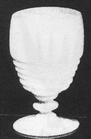 Georgian Milk Glass Low Water Goblet