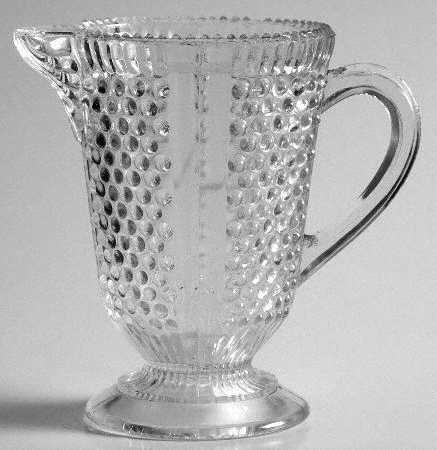 Panelled Hobnail Footed Creamer
