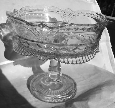 Aurora Clear Round Compote (Height X Width)