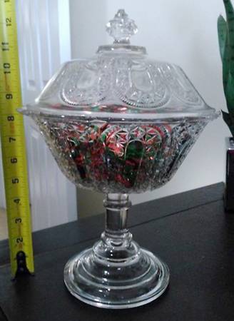 Jasper Clear Comport & Lid