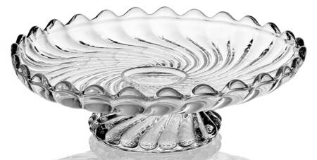 Swirl Clear (Volute) Compote (Height X Width)