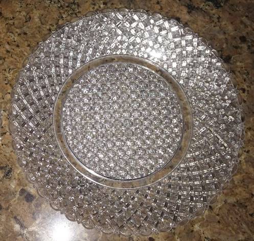 Fine Cut Clear Dinner Plate