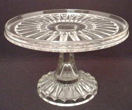 Opposing Pyramids Round Cake Stand
