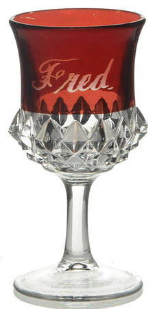Amazon Ruby Flash Cordial Glass