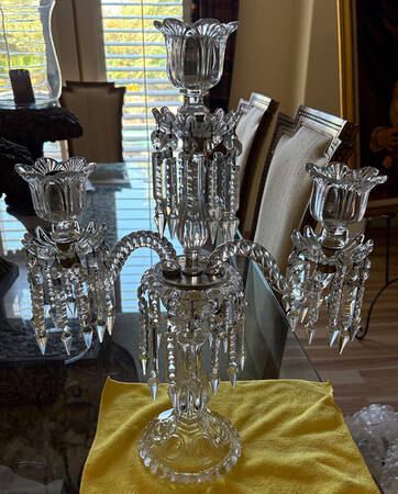 Medallion 21" 3 Light Candelabra W/Prisms