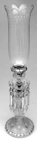 Medallion 22" Hurricane W/Globe, Bobeche & 12 Prisms