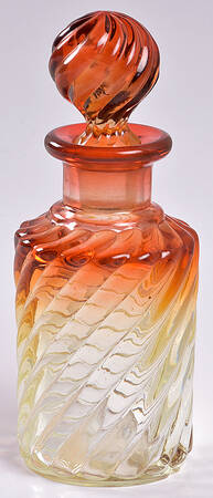 Swirl Rose Perfume Bottle & Stopper by Baccarat