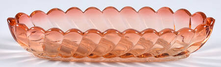 Swirl Rose Oval Dresser Tray