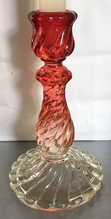 Swirl Rose 7" Single Light Candlestick