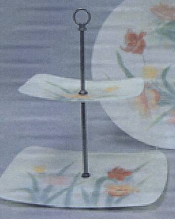Meadowlark 2 Tier Serving Tray (Salad Plate & Bread Plate)