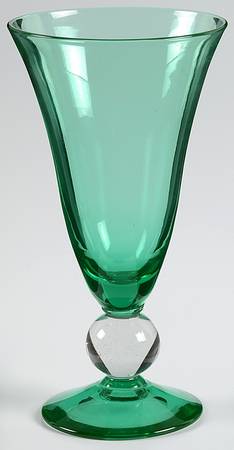 Apollo Green (Non Optic) Water Goblet