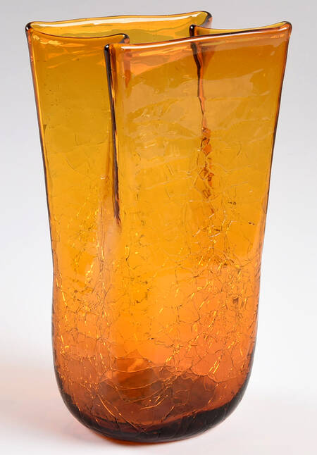 Vases #8813S Crackle Paper Bag Vase