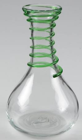 Vases #9432 9" Applied Swirl Vase