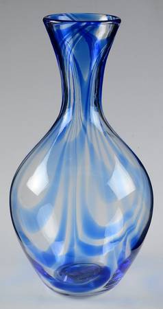 Vases #1511 13" Cobalt Swirl Vase