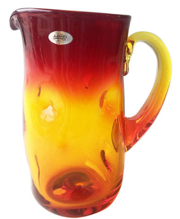 Pitchers & Jugs #7018 Crackled Dimple Pitcher 9"-11"