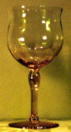350-Amber Water Goblet