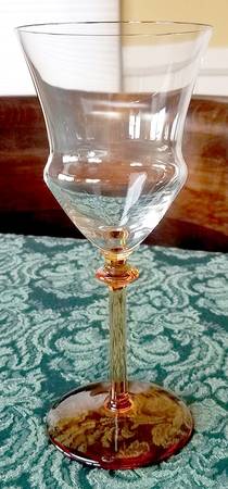 BRY13 Amber Water Goblet