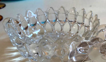 Teardrop Row Round Butter Dish No Lid