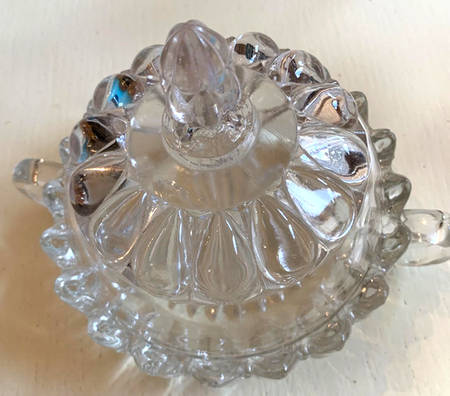 Teardrop Row Round Covered Butter