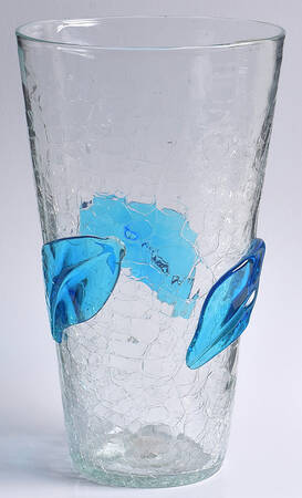 Leaf #C366LL 12" Crackled Beaker Vase