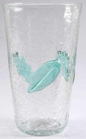 Leaf #366ML 10'' Crackled Beaker Vase