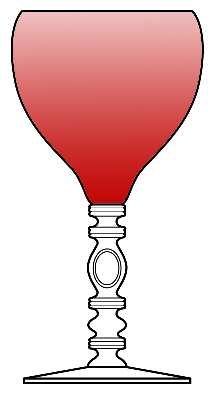 Tally Ho (Ruby Bowl, Clear Stem, Stem 1402) Water Goblet