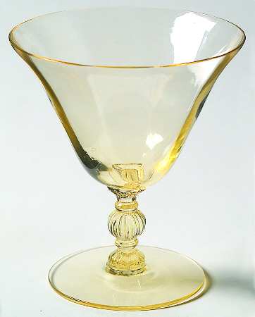 3035 Yellow (Yellow Bowl and Stem) Low Sherbet