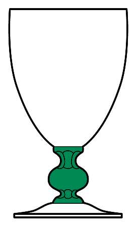 3103 Forest Green Water Goblet