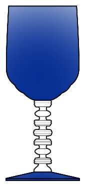 3112 Blue (Cobalt), (Bowl and Foot)