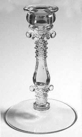 3121 Clear (Optic) 7" Single Light Candlestick