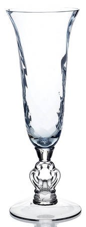 3400 Blue 10" Keyhole-Stem Footed Vase