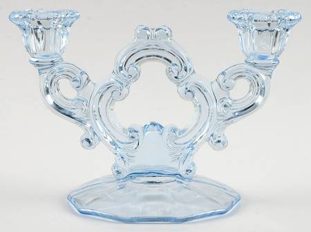 3400 Blue 3400/647 2 Light Candlestick (Multisided Base)