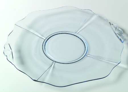 3400 Blue 10" 2 Handled Plate (Shape 3400)