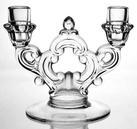 3400 Clear 3400 2 Lt/10 Side Candelabrum-No Bobeche Or Prisms